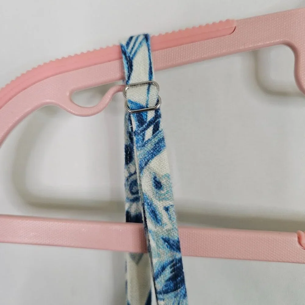 NWT MSK Linen Midi Dress SPELLBOUND BLUE & WHITE FLORAL size L 12-14 Sundress - Picture 11 of 12